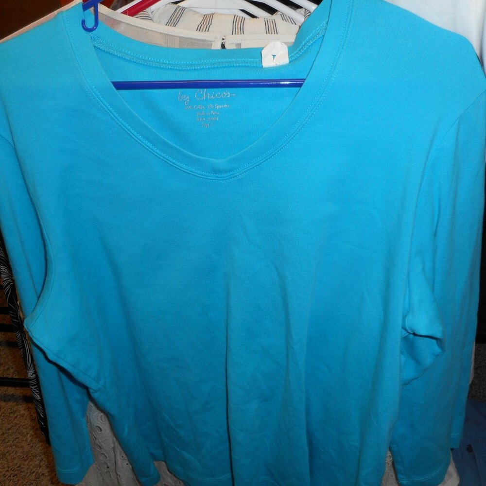 CHICO'S, women's warm long sleeve tee, size 3